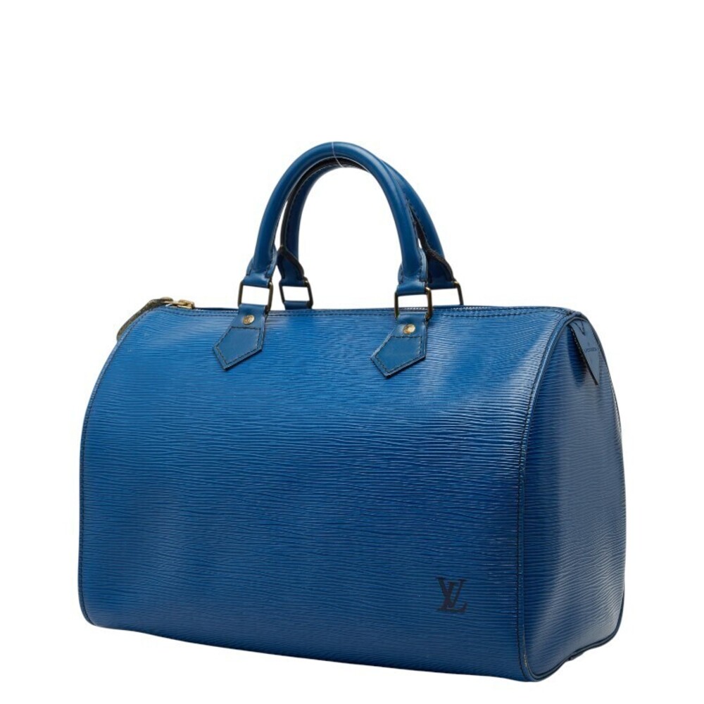 Louis Vuitton Handbag Epi Toledo Leather Blue Speedy Boston Bag